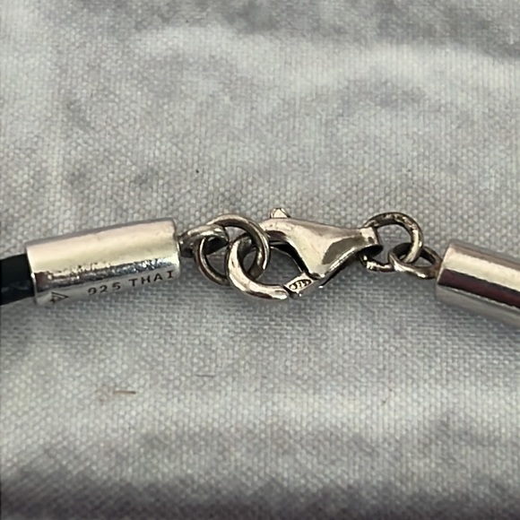 Vintage Silpada 925 black cord necklace with pendant - Picture 7 of 8